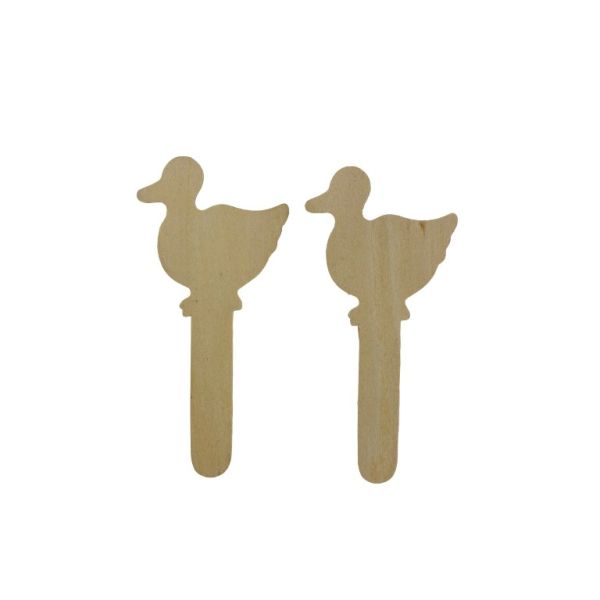 MATERIALS FOR CRAFT AND DECORATION - TOPPER FROM WOOD - DUCK 01 - 7.0x15.0x0.3cm NATURAL - PACKAGE 40pcs.
