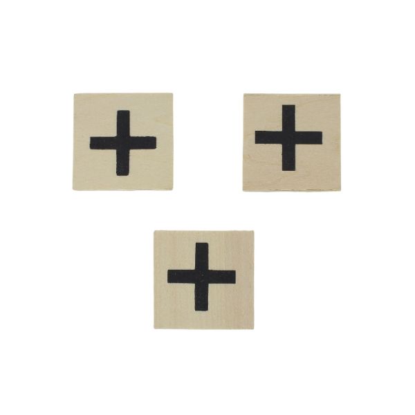MATERIALS FOR CRAFT AND DECORATION - WOODEN BASES - SQUARE 02 PLUS - 3.5x3.5x0.3cm - NATURAL AND MIX - PACKAGE 40pcs.