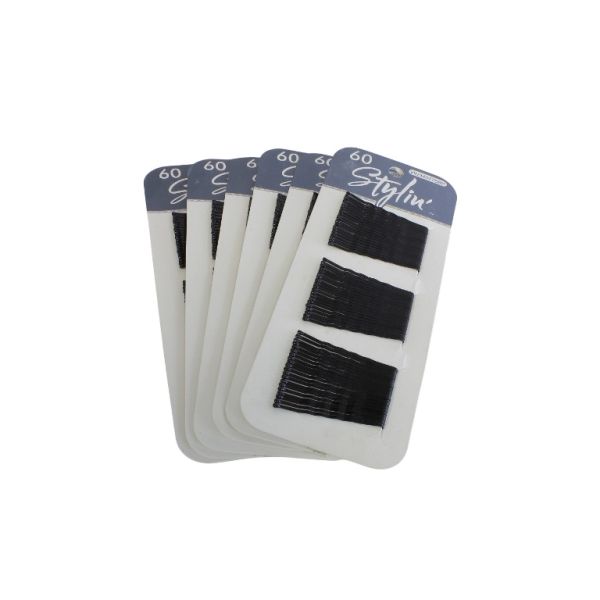 METAL ELEMENTS - BOBBY PIN - 45mm BLACK - 60pcs.