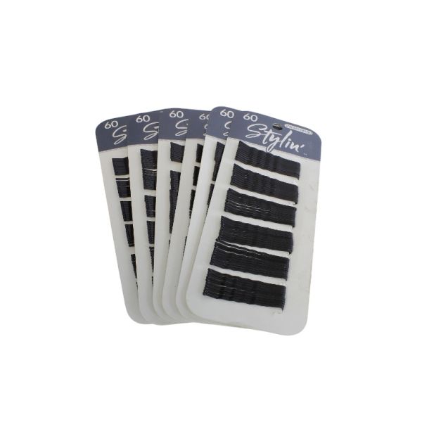 METAL ELEMENTS - BOBBY PIN - 46mm BLACK - PACKAGE (12x60pcs.)