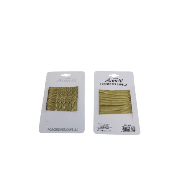 METAL ELEMENTS - BOBBY PIN - 47mm GOLD COLOR - PACKAGE (12x30pcs.)