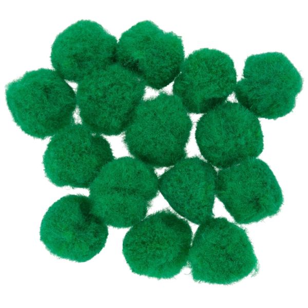 TEXTILE BEADS - POMPON POLYESTER - 18mm GREEN 70 - PACKAGE 200pcs.
