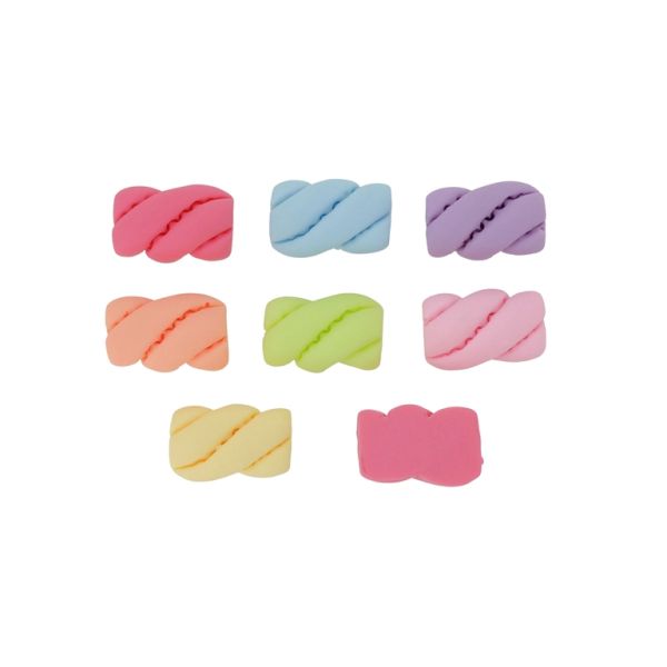 ПЛАСТМАСОВИ МЪНИСТА - РЕЗИН 3D - ЗА ЗАЛЕПВАНЕ - БОНБОН 05 - 26х12х8мм МИКС - ПАКЕТ 30 бр.  