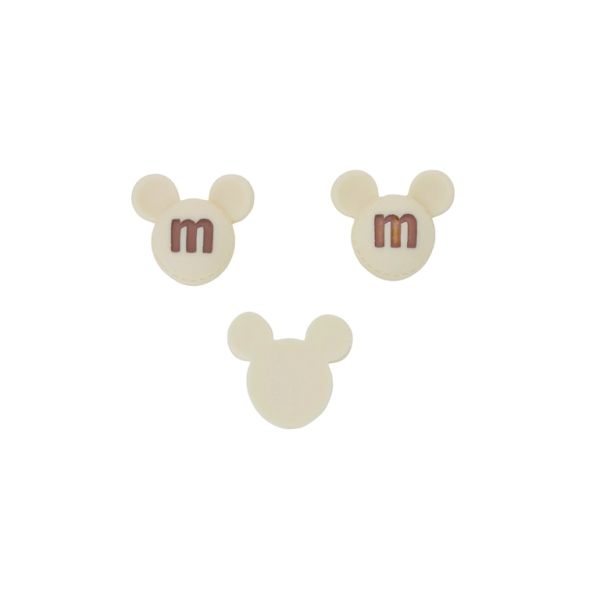 ПЛАСТМАСОВИ МЪНИСТА - РЕЗИН 3D - ЗА ЗАЛЕПВАНЕ - БОНБОН 10 МИКИ - 25х23х8мм ЕКРЮ-КАФЯВО СВ. - ПАКЕТ 30 бр.  