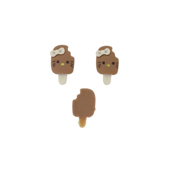 ПЛАСТМАСОВИ МЪНИСТА - РЕЗИН 3D - ЗА ЗАЛЕПВАНЕ - КИТИ 09 СЛАДОЛЕД - 16х33х6мм КАФЯВО-ЕКРЮ - ПАКЕТ 30 бр. 