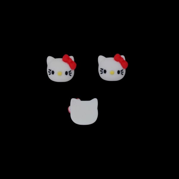 ПЛАСТМАСОВИ МЪНИСТА - РЕЗИН 3D - ЗА ЗАЛЕПВАНЕ - КИТИ 10 - 20х20х8мм ЧЕРВЕНО СВ.-БЯЛО-ЧЕРНО - ПАКЕТ 30 бр.  