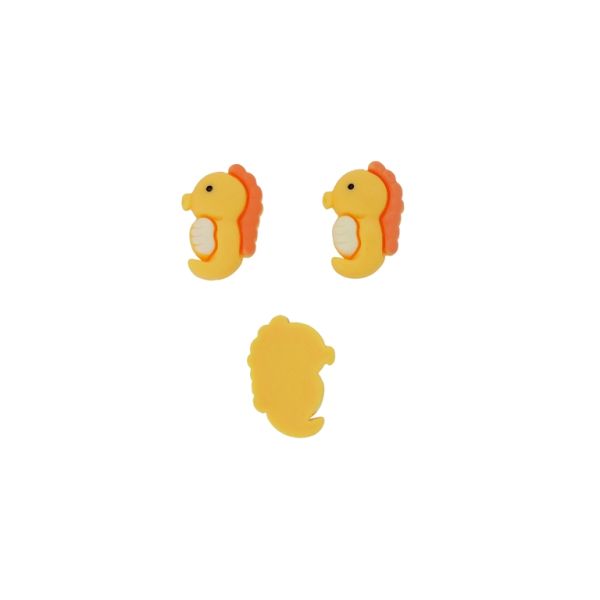 ПЛАСТМАСОВИ МЪНИСТА - РЕЗИН 3D - ЗА ЗАЛЕПВАНЕ - МОРСКО КОНЧЕ 01 - 17х25х7мм ЖЪЛТО-ОРАНЖЕВО-ЕКРЮ - ПАКЕТ 30 бр. 