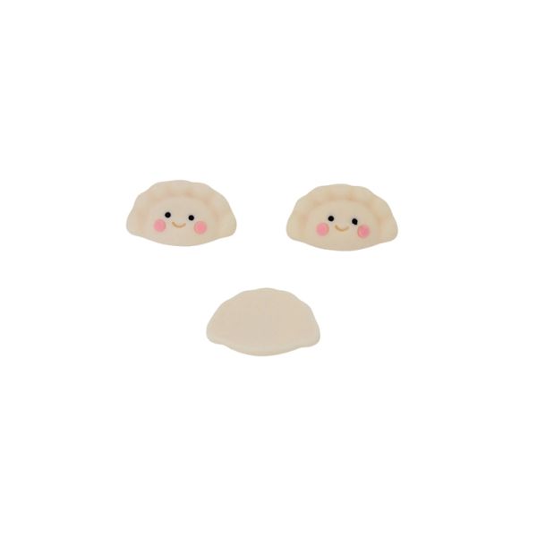 ПЛАСТМАСОВИ МЪНИСТА - РЕЗИН 3D - ЗА ЗАЛЕПВАНЕ - РАВИОЛА 01 - 25х18х7мм ЕКРЮ-РОЗОВО-ЧЕРНО - ПАКЕТ 30 бр.  