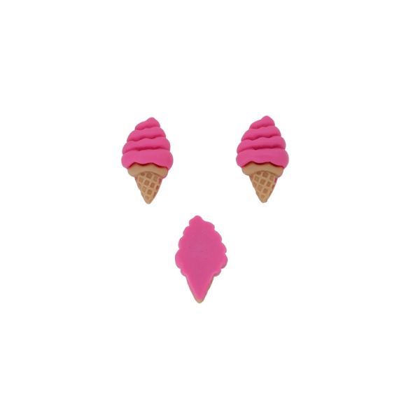 ПЛАСТМАСОВИ МЪНИСТА - РЕЗИН 3D - ЗА ЗАЛЕПВАНЕ - СЛАДОЛЕД 09 - 15х28х7мм ЦИКЛАМА СВ.-БЕЖОВО СВ. - ПАКЕТ 30 бр. 