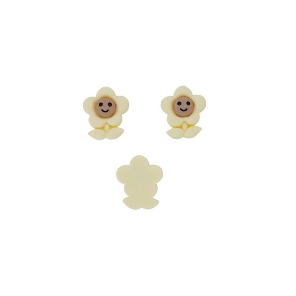 ПЛАСТМАСОВИ МЪНИСТА - РЕЗИН 3D - ЗА ЗАЛЕПВАНЕ - ЦВЕТЕ 27 - 19х6мм ЕКРЮ-КАФЯВО СВ. - ПАКЕТ 30 бр.