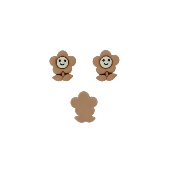 ПЛАСТМАСОВИ МЪНИСТА - РЕЗИН 3D - ЗА ЗАЛЕПВАНЕ - ЦВЕТЕ 27 - 19х6мм КАФЯВО СВ.-ЕКРЮ - ПАКЕТ 30 бр.