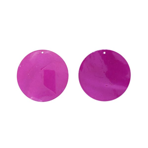 MOTHER OF PEARL BEADS - PENDANT - CIRCLE 01 - 55x2.0mm CYCLAMEN - PACKAGE 10pcs. Hole-1.8mm 