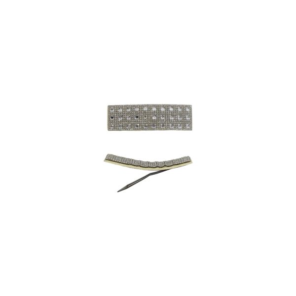 БИЖУТЕРИЯ - ФИБА - ТИК-ТАК - МЕТАЛ И КРИСТАЛИ - КВАДРАТИ 01 - 7.8х2.4х0.5см МИКС - ПАКЕТ 10 бр.