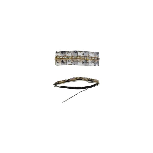 БИЖУТЕРИЯ - ФИБА - ТИК-ТАК - МЕТАЛ И КРИСТАЛИ - ЦВЕТЕ 05 - 7.9х2.4х0.9см МИКС - ПАКЕТ 10 бр.