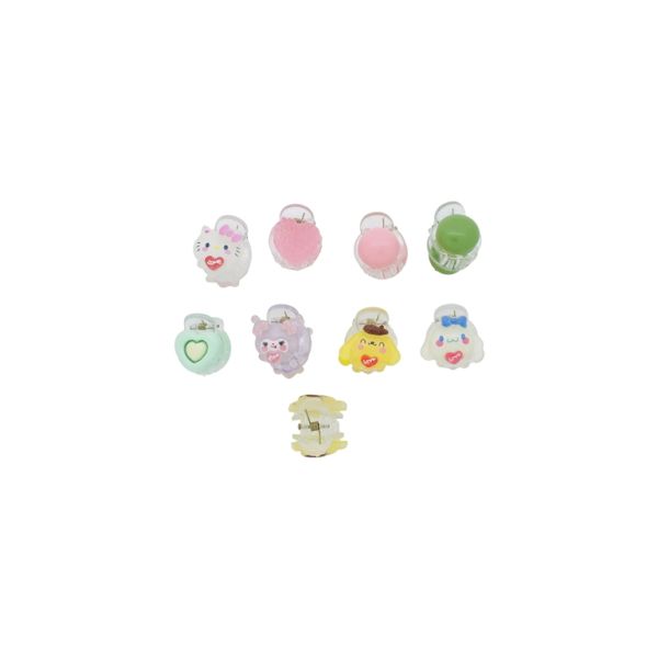 JEWELRY - BRACKET - CLAW HAIR CLIP WITH RUBBER 3D - MIX 01 - 2.1x2.5x2.7cm MIX - PACKAGE 3x12pcs.