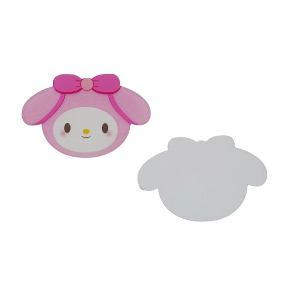 ПЛАСТМАСОВИ МЪНИСТА - РЕЗИН 2D - ЗА ЗАЛЕПВАНЕ - ЗАЕК 35 - 53х35х2мм РОЗОВО СВ.-РОЗОВО-БЯЛО - ПАКЕТ 20 бр.