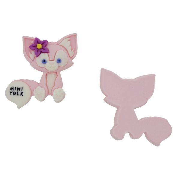 ПЛАСТМАСОВИ МЪНИСТА - РЕЗИН 3D - ЗА ЗАЛЕПВАНЕ - КОТКА 11 ЦВЕТЕ - 50х50х11мм РОЗОВО СВ.-ЕКРЮ-ЛИЛАВО - ПАКЕТ 10 бр.