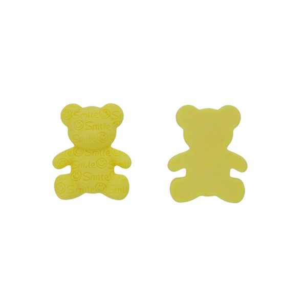 ПЛАСТМАСОВИ МЪНИСТА - РЕЗИН 3D - ЗА ЗАЛЕПВАНЕ - МЕЧЕ 70 SMILE - 31х38х10мм ЖЪЛТО - ПАКЕТ 20 бр.