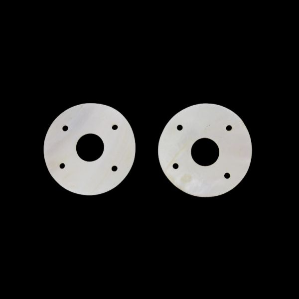 MOTHER OF PEARL BEADS - CONNECTING ELEMENT - CIRCLE 09 - 48x2.0mm WHITE - PACKAGE 20pcs. Hole-3.0mm 