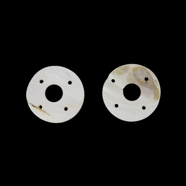 MOTHER OF PEARL BEADS - CONNECTING ELEMENT - CIRCLE 09 - 48x2.0mm WHITE - SECOND-RATE - PACKAGE 20pcs. Hole-3.0mm 