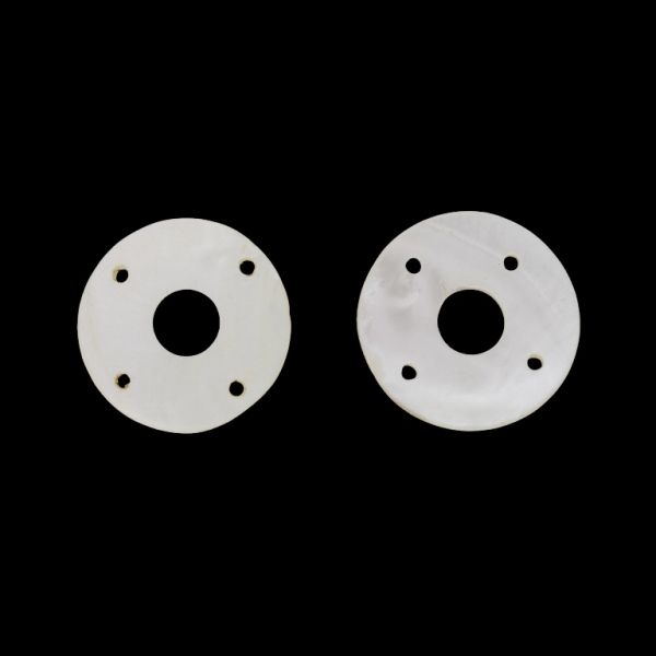 MOTHER OF PEARL BEADS  - CONNECTING ELEMENT - CIRCLE 09 - 52x2.5mm WHITE - 2pcs. Hole-3.5mm 