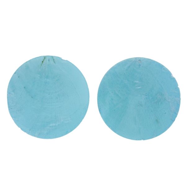 MOTHER OF PEARL BEADS - FLAKE 01 - CIRCLE - 70x0.7mm BLUE (LIGHT) - SECOND-RATE - PACKAGE 20pcs. Hole-1.6mm 