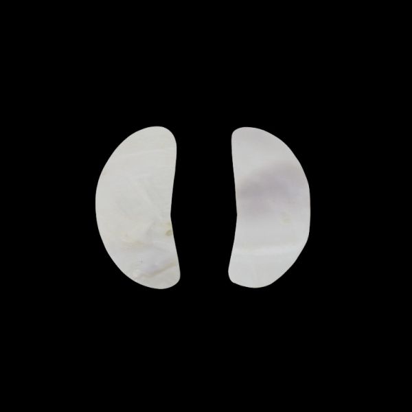 MOTHER OF PEARL BEADS  - FOR GLUING - ELLIPSE 01 - 61x30x2.5mm NATURAL - 2pcs.  