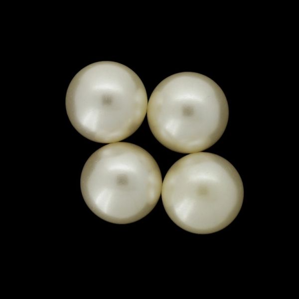 МЪНИСТА ЛЕПЯЩИ - ПЛАСТМАСОВИ ПЕРЛИ - ТОПЧЕ 18мм ЕКРЮ 125 - ПАКЕТ 250 гр. (85 бр.)