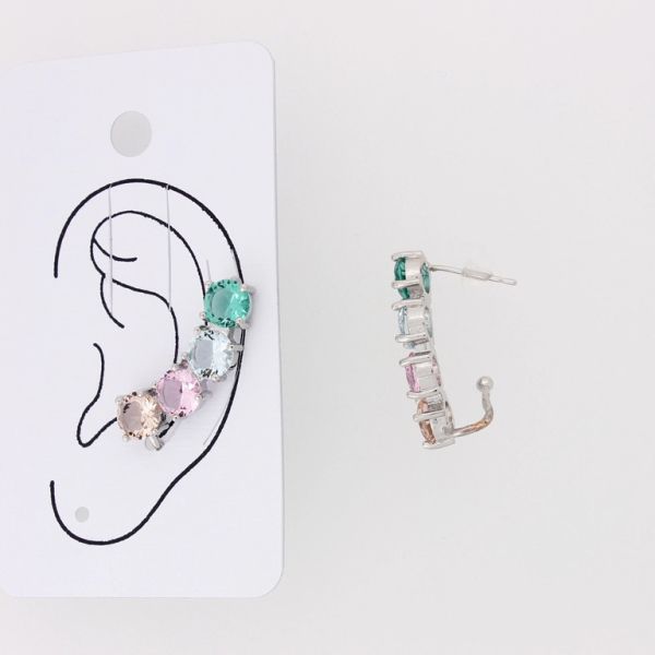 БИЖУТЕРИЯ - ОБЕЦА ПО УХОТО - ДЯСНА - ЦИРКОН Е876 - НИКЕЛ-МИКС - 1 бр.