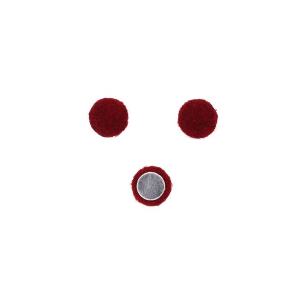 МЪНИСТА ЛЕПЯЩИ - ТЕКСТИЛНИ - ПОЛУСФЕРА 038 - 13х4мм - ПОЛАР 01 - БОРДО - 10 бр.