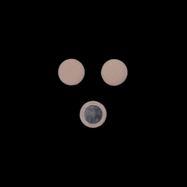 МЪНИСТА ЛЕПЯЩИ - ТЕКСТИЛНИ - ПОЛУСФЕРА 047 - 15х5мм - ЖОРЖЕТ 01 - БЕЖОВО СВ. - ПАКЕТ 100 бр.