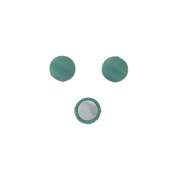 МЪНИСТА ЛЕПЯЩИ - ТЕКСТИЛНИ - ПОЛУСФЕРА 098 - 15х8мм - САТЕН 01 - МЕНТА Т. - 10 бр.