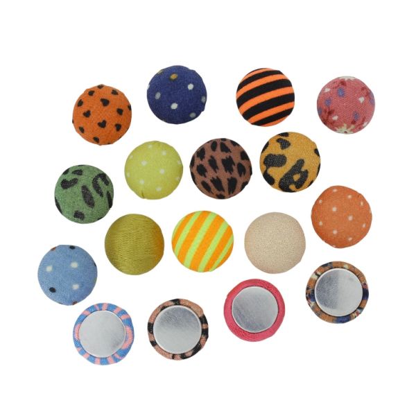 МЪНИСТА ЛЕПЯЩИ - ТЕКСТИЛНИ - ПОЛУСФЕРА МИКС 138 - 15х8мм - МИКС - ПАКЕТ 100 бр.