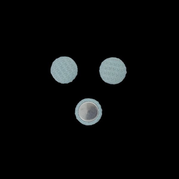 МЪНИСТА ЛЕПЯЩИ - ТЕКСТИЛНИ - ПОЛУСФЕРА 149 - 15х5мм - ЖОРЖЕТ 04 - СИНЬО СВ. - 10 бр.