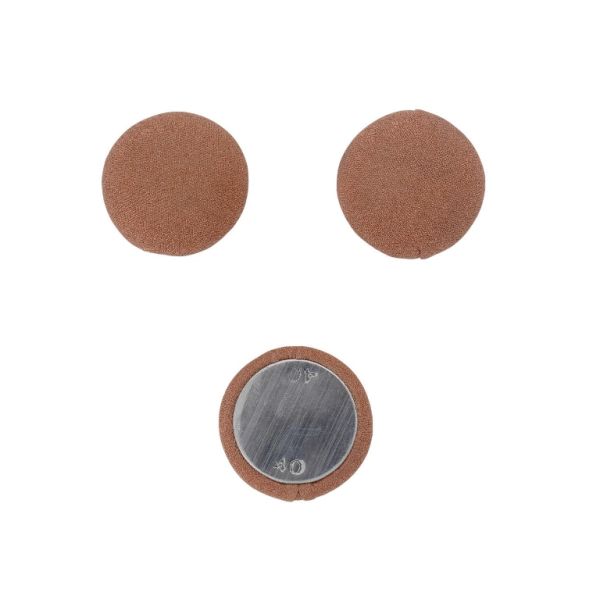 МЪНИСТА ЛЕПЯЩИ - ТЕКСТИЛНИ - ПОЛУСФЕРА 153 - 25х12мм - ЖОРЖЕТ 01 - КОРАЛ - 5 бр.