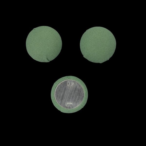 МЪНИСТА ЛЕПЯЩИ - ТЕКСТИЛНИ - ПОЛУСФЕРА 154 - 25х12мм - ЖОРЖЕТ 01 - МЕНТА - ПАКЕТ 25 бр.