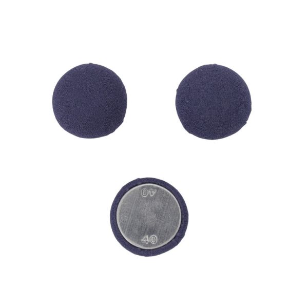 МЪНИСТА ЛЕПЯЩИ - ТЕКСТИЛНИ - ПОЛУСФЕРА 158 - 25х12мм - ЖОРЖЕТ 01 - СИНЬО Т. - ПАКЕТ 25 бр.