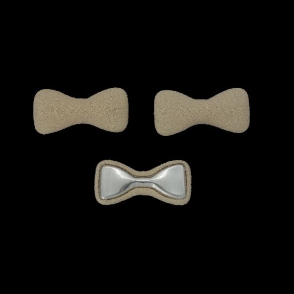 МЪНИСТА ЛЕПЯЩИ - ТЕКСТИЛНИ - ПАНДЕЛКА 318 33х16х6мм - ЖОРЖЕТ 01 - ПУДРА - 5 бр.