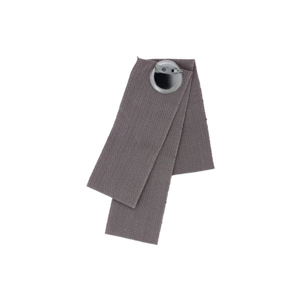 БИЖУТЕРИЯ - БРОШКА HANDMADE - МЕТАЛ И ТЕКСТИЛ - ПАНДЕЛКА В295 - 8.0х13.5см НИКЕЛ-ЗЛАТИСТО-ПЕПЕЛ ОТ РОЗИ - ПАКЕТ 6 бр.