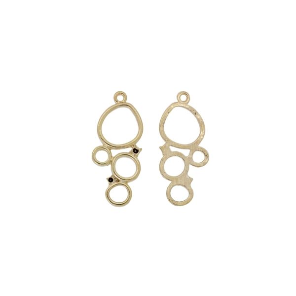 МЕТАЛНИ МЪНИСТА С ГЛАНЦ - ВИСУЛКА - КРЪГОВЕ 02 - 13х30х2мм ЗЛАТИСТО СВ. - ПАКЕТ 100гр. 72 бр. Отвор-1.6мм