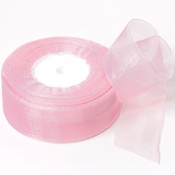 ORGANZA RIBBON 4.0cm - ROSE DUST (LIGHT) 071 - 50yards(45m)