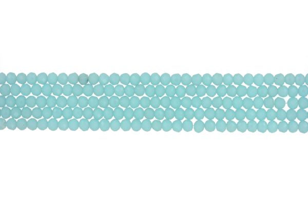 GLASS BEADS - FACETED RONDELLE CRYSTALS - 4x3mm - OPAQUE - BLUE (LIGHT) 053В - PACKAGE (5x128pcs.) Hole-1.0mm