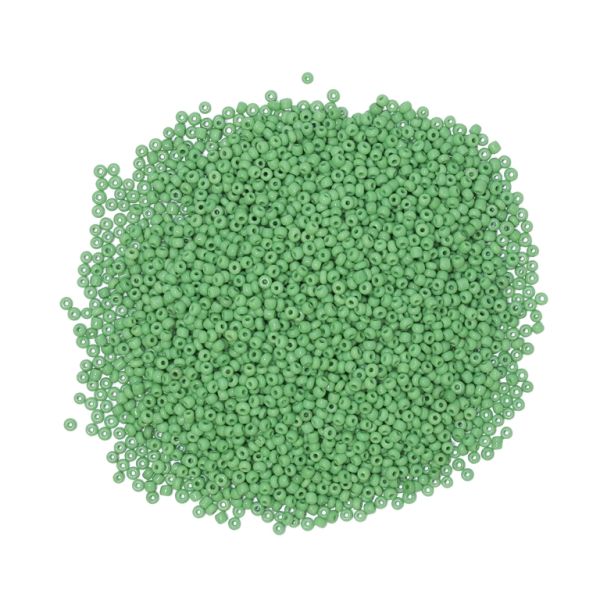 GLASS SEED BEADS - BALL 3mm - THICK - GREEN 6GQ - PACKAGE 450g Hole-1.0mm