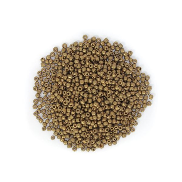 СТЪКЛЕНИ МЪНИСТА СИНЦИ - ТОПЧЕ 4мм - ИРИС - ЗЛАТИСТО 06AN - ПАКЕТ 450 гр. Отвор-1.5мм