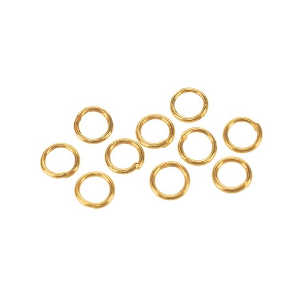 МЕТАЛНИ ЕЛЕМЕНТИ - ХАЛКИ - 0.7х5мм ЗЛАТИСТО - NICKEL FREE - 50 гр. (1127 бр.)