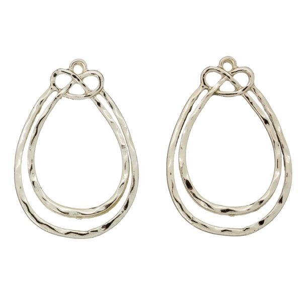 МЕТАЛНИ МЪНИСТА - ВИСУЛКА - КАПКА 05 - 24х35х1.5мм ЗЛАТИСТО  СВ. - 2 бр. Отвор-1.6мм