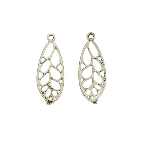 МЕТАЛНИ МЪНИСТА - ВИСУЛКА - ЛИСТО 10 - 11х30х1мм ЗЛАТИСТО - 3 бр. Отвор-1.6мм