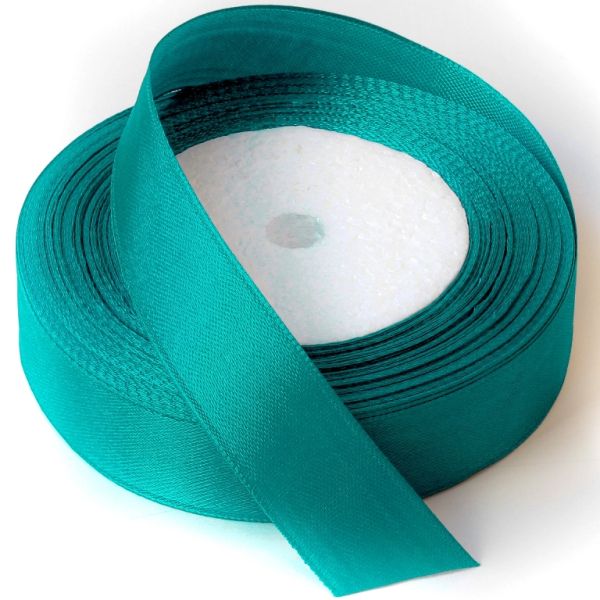 SATIN RIBBON 2.0cm - TURQUOISE BLUE (DARK) 180 - PACKAGE 10x25yards(22m)