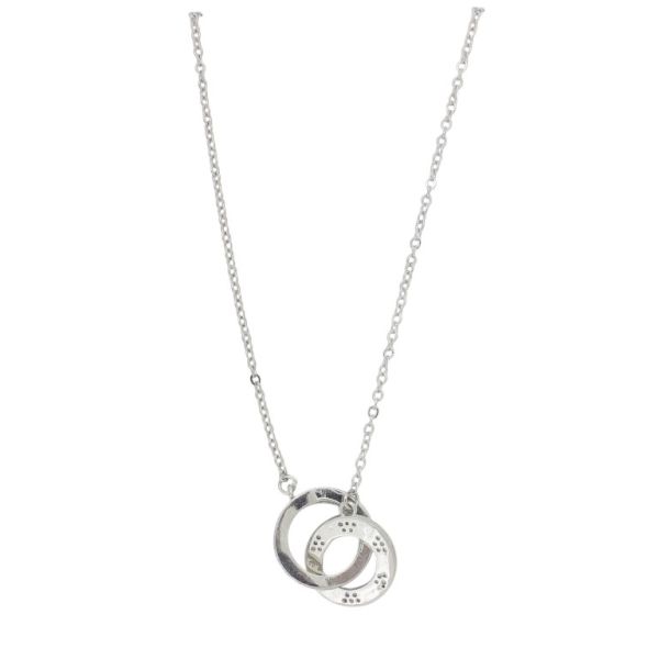 JEWELRY - NECKLACE - BRASS AND ZIRCON - RINGS К167 - 2.0x1.5cm NICKEL AND WHITE - 1pc.