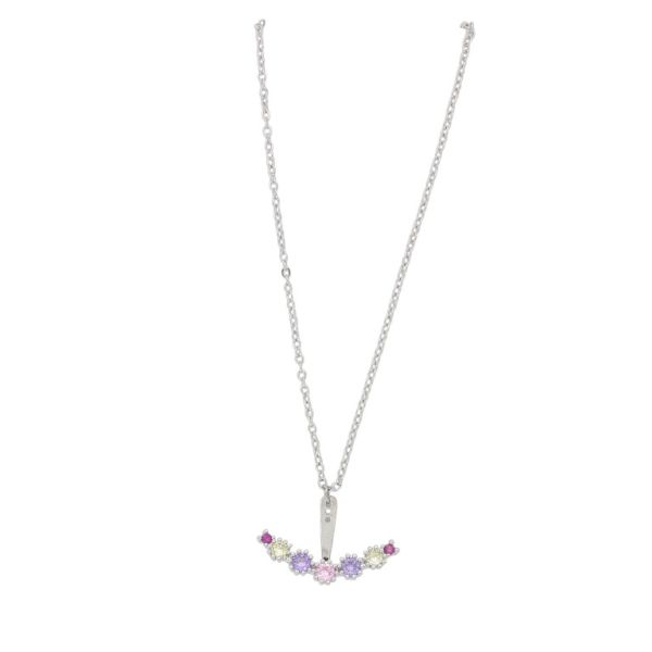 JEWELRY - NECKLACE - BRASS AND ZIRCON - FLOWERS К199 - 2.6x1.6cm NICKEL AND MIX - PACKAGE 6pcs.